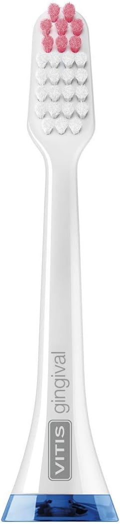 Vitis, Replacement Electric Brush Sonic S10/S20 Gingival Vitis, Standard, Black, 2 Unit, 1, Black/White, 2 count (Pack of 1) - Image 3