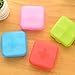 4PCS Portable 4 Slots Capsules Cross Pill Case Box,Random Color