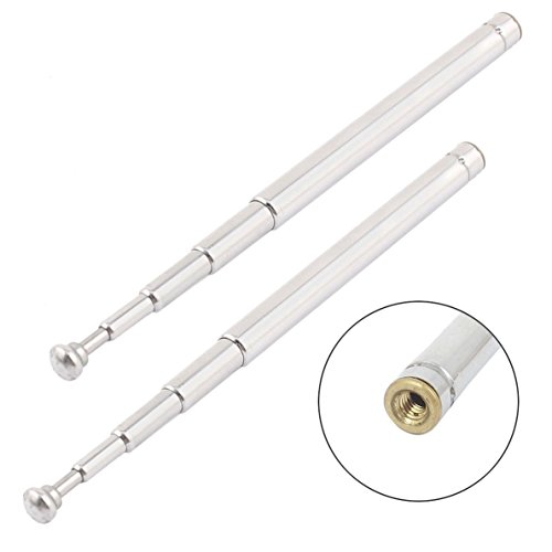 E-outstanding 2Pcs Universal 5 Section Telescopic RC Radio Control Antenna,for Remote Control Accessory,Electric Ride on Toys RC Car Power