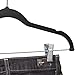Home-it 50 PACK Clothes Black Hangers Ultra Thin No Slip Hanger with Metal Clips …