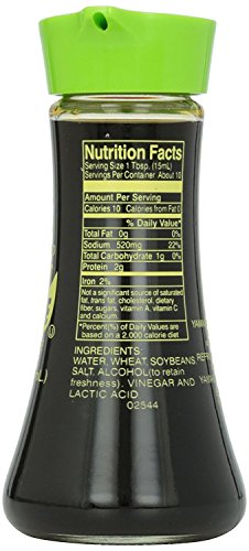 Yamasa - Less Salt Soy Sauce, 5 fl oz carafe, Easy Pour Top, Refillable, No Preservatives Added (2PK)