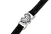 Black Heart Bling Cat Collar with Safety Belt and Bell 8-11 Inches