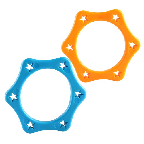 2pcs Plastic Blue& Orange Wireless Anti-rolling Protection Ring Microphone Shakeproof
