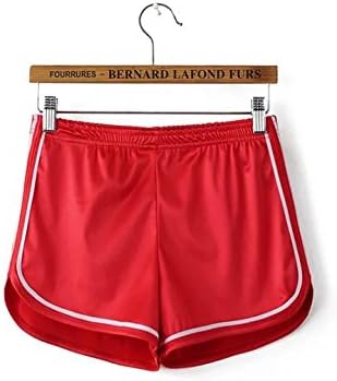 MAYUAN520 Les femmes d'été de Yoga Sport Short brillant satin élastique de surface des exercices de Fitness Sport en marche rapide à sec pantalon court, rouge, M