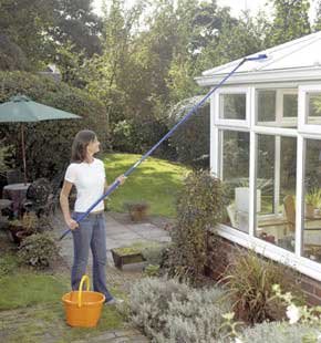 telescopic pole for cleaning conservatory