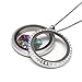 Women’s Floating Charm Necklace (Dual Sided Locket) | Pendant Jewelry with 12 Birthstones and Box Chain