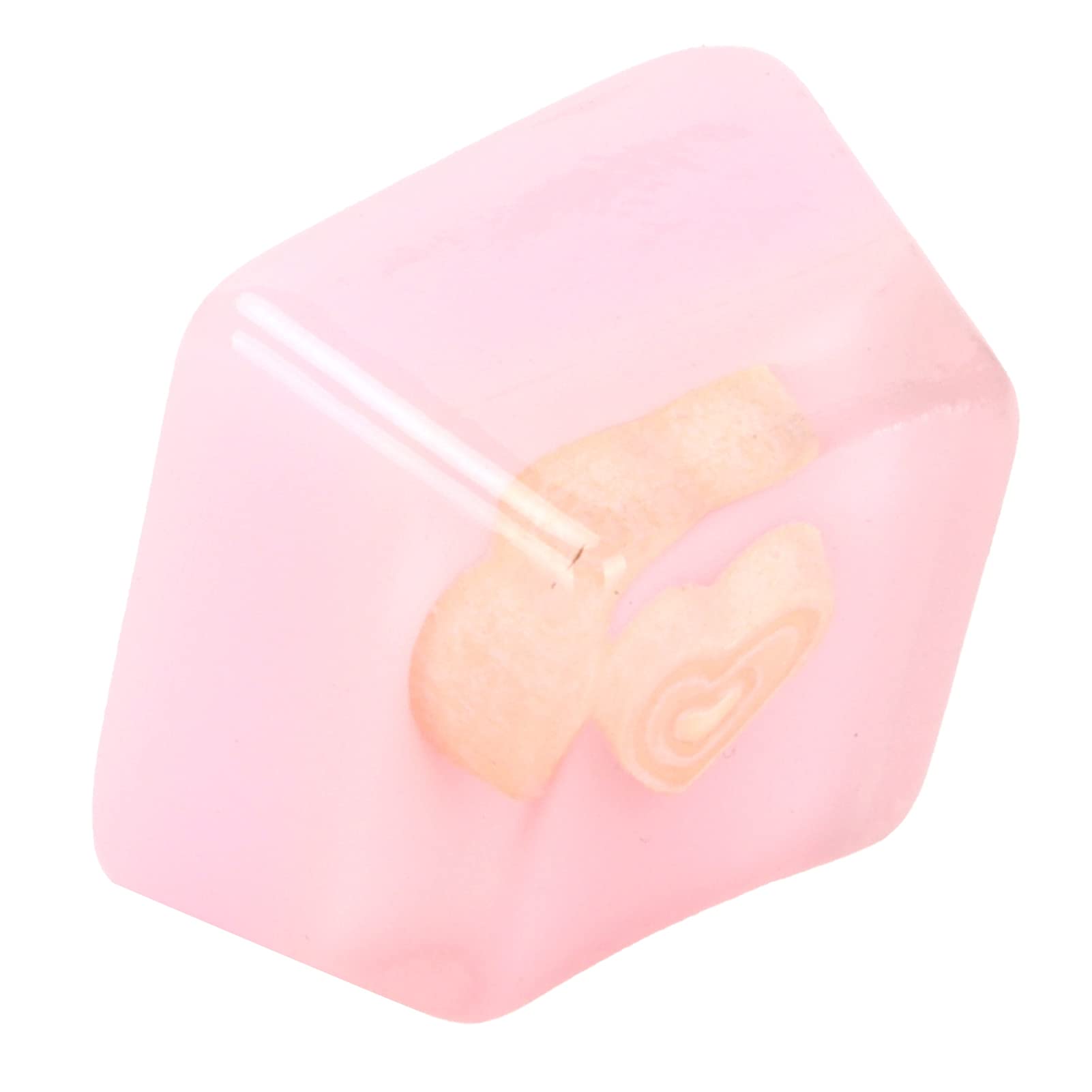 Yoidesu Resin Keycap, Artisan Keycap Hand‑Made Corrosion‑Resistant Universal Mechanical Keyboard Accessories(Pink Heart)