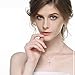 925 Sterling Silver Gem Faith Hope Love Cross Pendant Necklace for Girls and Women, 18