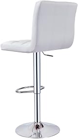 Panana Height Adjustable Cuban Bar Stool White PU Backrest 360° Swivel view 8