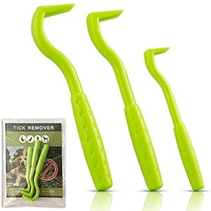 HouChanges 3Pcs Tick Remover Tool,Painlessly Tick for Dogs Cats and Humans Pets Green