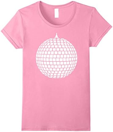 Womens Mirror ball disco T-Shirt Large Pink