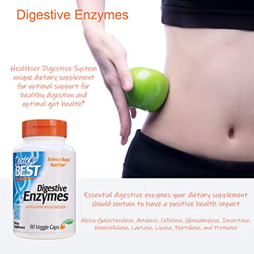 Doctor's Best Digestive Enzymes NonGMO Vegetarian Gluten Free, 90