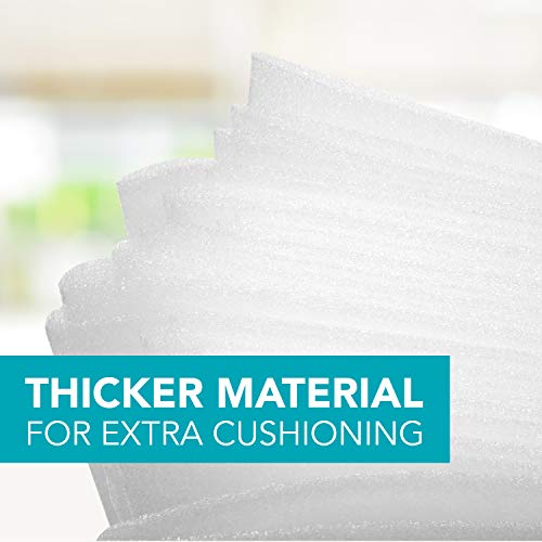 Premium Foam Packing Sheets (50 Count, 11 7/8 x 12 1/8 inches) Cushion Foam Wrap Sheets; Moving Supplies for Dishes, Glasses and Furniture; Packing Cushioning Supplies; Soft and Durable - Thumbnail 3