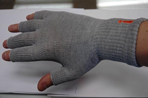 Incrediwear Fingerless Circulation+ Gloves Pair Gray Large Arthirits Pain Relief by Incredigloves