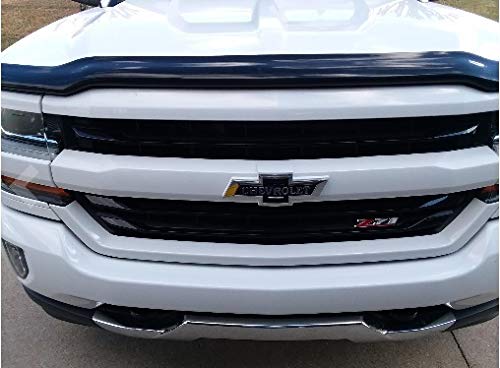 Black Front Grille Centennial Bowtie Emblem compatible with Chevrolet Silverado 2016-2018 Heritage and Chevrolet Colorado Z71 ZR1 2015-2019 - Thumbnail 5