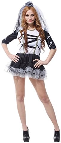 Spooktacular Women's Corpse Bride Ballerina Costume with Dress and Accessories