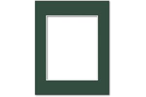 ALLWORLD FRAMING 11x14 Matting for 8x10 Photograph or Artwork 4-Ply Bevel Cut Acid Free Matboard for picture framing (Envy Green)
