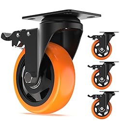 4 inch Swivel Caster Wheels with Safety Total