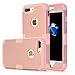 iPhone 7 Plus Case, AOKER Hybrid Heavy Duty Shockproof Full-Body Protective Case with Dual Layer [Hard PC+ Soft Silicone] Impact Protection for Apple iPhone 7 Plus 5.5 Inch (Rosegold)