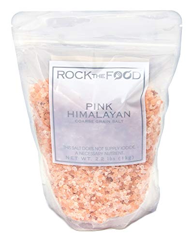 Rock The Food | Pink Himalayan Salt Bulk, 2.2 lb. Bag | Coarse Grain Salt | Suitable as Table Salt in Grinders or Spice…