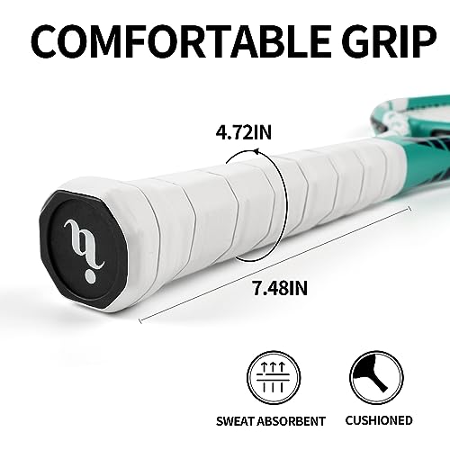 2-Player Tennis Racket Set for Adults - Professional 27-Inch Carbon Fiber Racquets, Includes 3 Tennis Balls & Premium Carry Bag - Lightweight & Shockproof Design