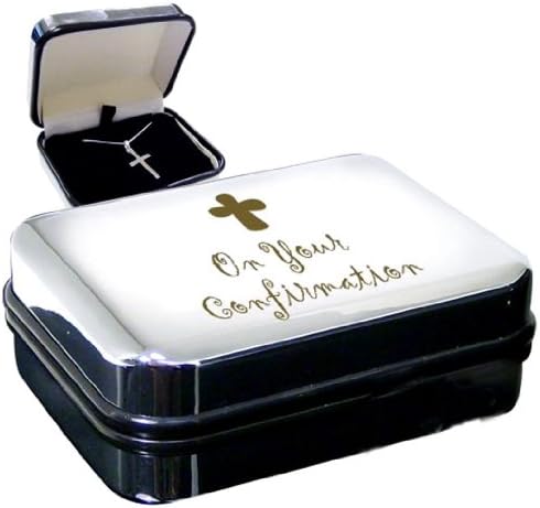 Unknownsterling silver cross necklace comes in a presentation box Confirmation gift