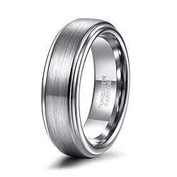 TRUMIUM 6mm Mens Womens Tungsten Wedding Ring Matte