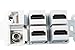 RiteAV - 4 Port HDMI 1 Coax Cable TV- F-Type 1 Cat6 Ethernet White Wall Plate Decorative
