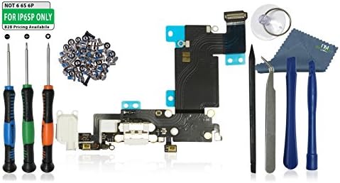 iPhone 6S Plus Replacement Internal Charging Charge Port Flex Cable "Do-It-Yourself" Repair Kit - DIYMOBILITY (White (w/Expert Kit))