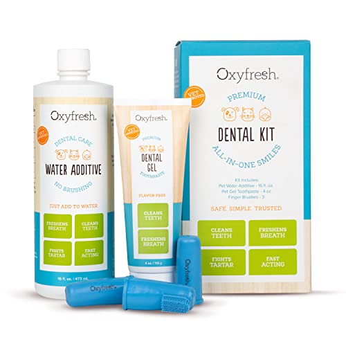 Oxyfresh Premium Pet Dental Kit for Dogs & Cats Easy Solution for Pet