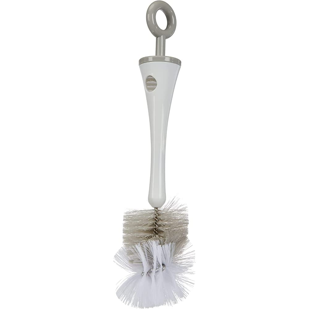 Béaba Bottle and Teat Brush, Hanging Ring, 2 in 1, Grey