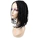 Jiayi Box Braided Lace Front Wigs Full Braids with Natural Side Bob Senegalese Twist Wigs Hand-tied Part Half Hand-made 16 inch Glueless Braided Wigs for Black Women with Baby Hair