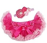 Kirei Sui Baby Pettiskirt Headband Set Hot Pink