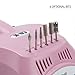 CO-Z Professional 30,000 RPM Electric Acrylic Nail Drills File Machine Gel Nail Grinder Tool with Polish Bits Set - Super Quiet (Pink 110v)