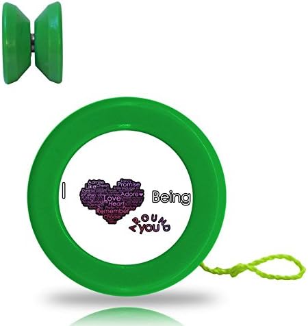 Unicorn Eye I Love Being Around You,Suitable For all Children to Play Yo-Yo Ball Green