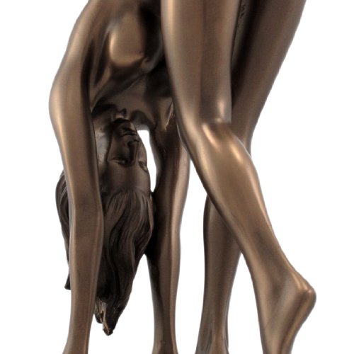 Veronese Bronzed Finish Nude Woman Bent Over Pose Statue Erotic Art