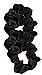 Satin Hair Scrunchies (4 Pack) (black)
