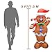 elecreate 5ft Christmas Blow Up Yard Inflatables Decorations Cute Lights Hanging Lawn Holiday Outdoor Gingerbread Christmas Decoration Airblown Life Size Animated Waving Men Gingerbread Man Décor