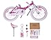 RoyalBaby Girls Kids Bike Jenny Bunny 12 14 16 18 20 Inch Bicycle 3-12 Years Old Basket Training Wheels Kickstand White Pink Child's Cycle