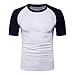 MUSE FATH Mens Casual Raglan T-Shirt, 100% Cotton Short Sleeve Baseball Jersey Tee Shirt