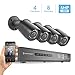 Amcrest UltraHD 4MP 8CH Video Security System - Four 4MP Weatherproof IP67 Bullet Cameras, 98ft IR LED Night Vision, Hard Drive Not Included, HD Over Analog/BNC, Smartphone View (Black)