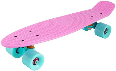 Outdoor Sunshine 22 Inch Complete Skateboard 22'' Cruiser Beginners Kids Super Smooth PU Wheels