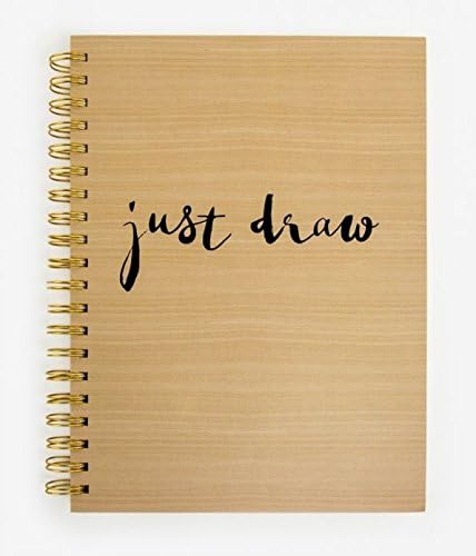 Hardcover Sketchbook (Woodgrain Style) By Elum Designs | 7.5" X 10.5" Spiral Bound Side Wire, 100 Pages