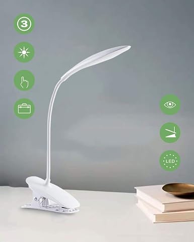 Lampada Libro 20 Led Con Cliplampada Datavolo3 Livelli Di Luminositàcollo Flessibile Lampada Portatile Usb Ricaricabile Da Scrivanialampada Da