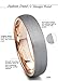 Tungary 6mm Mens Womens Tungsten Rings Wedding Engagement Band Promise Brushed Rose-Gold Size 4-14