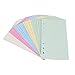 A5 6-Ring Binder Planner Refills Inserts Loose Leaf Paper from Chris.W, 6-Hole, 100 Sheets/200 Pages, Blank(5-Color, 8.27x5.59 Inches)
