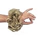 Haironline Scrunchie Scrunchy Bun Up Do Hair piece Hair Ribbon Ponytail Extensions Wavy Curly Ash Blonde Mix Bleach Blonde