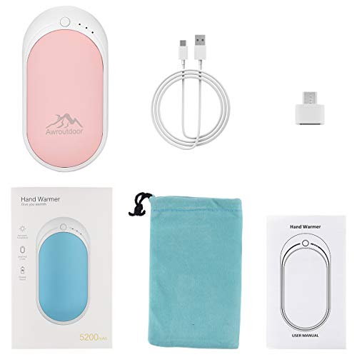 Hand Warmers Rechargeable,5200mAh Electric Portable Pocket Hand Warmer