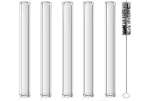 MYCRITEE Pack of 5 : Clear 4.0"(100mm) Glass Blowing Tubes