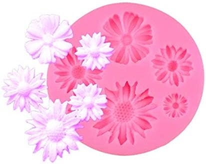 Flower Daisy Mold,Soap Clay Fimo Chocolate Sugarcraft Baking Tool DIY Cake Silicone Mold for Baby Shower Party Cake Decoration